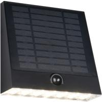 LED Tuinverlichting - Trion Caleo - Wandlamp Buitenlamp - 1 Lichtpunt van 6 Watt - Natuurlijk Wit 4000K - Schemeringsensor - Bewegingssensor - IP44 - Zwart - Kunststof