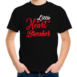 Little heartbreaker / Kleine hartenbreker cadeau t-shirt zwart voor kinderen