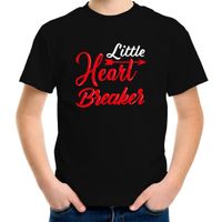 Little heartbreaker / Kleine hartenbreker cadeau t-shirt zwart voor kinderen