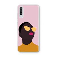 Yellow glasses: Samsung Galaxy A70 Transparant Hoesje