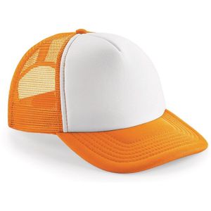 Snapback truckers pet oranje/wit voor volwassenen