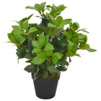 Kunstplant met pot laurierboom 40 cm groen - thumbnail