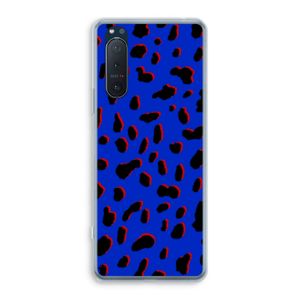 Blue Leopard: Sony Xperia 5 II Transparant Hoesje