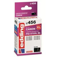 Edding Inktcartridge vervangt Canon PGI-570PGBK XL Compatibel Zwart EDD-456 18-456 - thumbnail