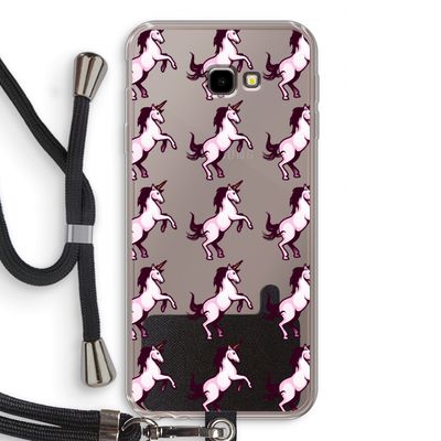 Musketon Unicorn: Samsung Galaxy J4 Plus Transparant Hoesje met koord