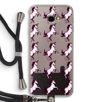 Musketon Unicorn: Samsung Galaxy J4 Plus Transparant Hoesje met koord