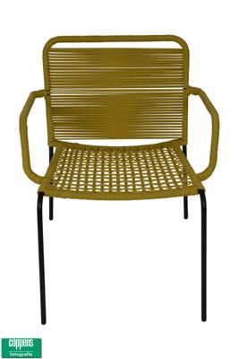 Dover lounge stoel rope geel