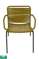 Dover lounge stoel rope geel