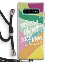 Don't call: Samsung Galaxy S10 Plus Transparant Hoesje met koord