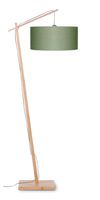GOOD&MOJO Vloerlamp 'Andes' Bamboe en Eco linnen, 176cm, kleur Groen