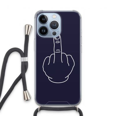 F**k U: iPhone 13 Pro Transparant Hoesje met koord