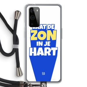 Laat de zon in je hart: OnePlus 9 Pro Transparant Hoesje met koord