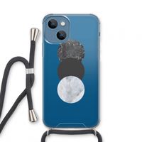 Marmeren cirkels: iPhone 13 mini Transparant Hoesje met koord