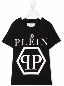 Philipp Plein Junior t-shirt à logo imprimé - Noir