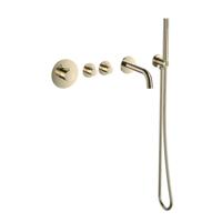 Badset Inbouw Deluxe Sanilux Giles Met Box Thermostaat Goud Geborsteld Sanilux