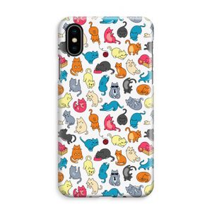Kleurrijke katten: iPhone XS Max Volledig Geprint Hoesje