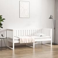 Slaapbank zonder matras 75x190 cm massief grenenhout wit