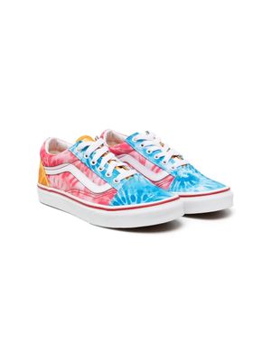 Vans Kids baskets Old Skool à motif tie dye - Bleu