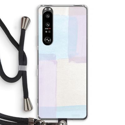 Square pastel: Sony Xperia 1 III Transparant Hoesje met koord
