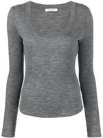 Dorothee Schumacher long-sleeve wool top - Gris