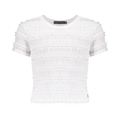 Frankie & Liberty Zomer t-shirt - kant meisjes - wit - Rozy
