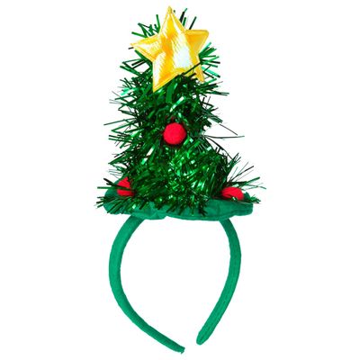 Kerst diadeem/haarband - kerstboom met piek - groen Kerst diadeem/haarband - kerstboom met piek - groen