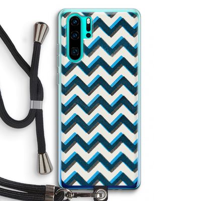 Onderbroken lijn: Huawei P30 Pro Transparant Hoesje met koord