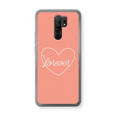 Forever heart: Xiaomi Redmi 9 Transparant Hoesje