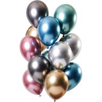 Chrome Ballonnen Treasures Premium 33cm - 12 Stuks