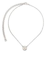 CHANEL Pre-Owned collier à pendentif CC serti de cristal (années 2000) - Argent