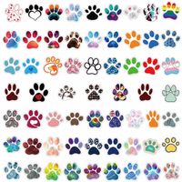 Horend Goed 60 stuks laptop stickers honden poot multi kleur - thumbnail