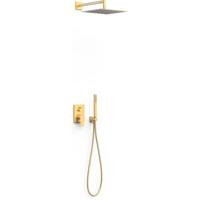 Regendouche set Tres Project | Inbouw | Mengkraan | 2-weg | Rond | 24k Goud mat