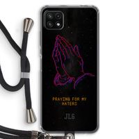 Praying For My Haters: Samsung Galaxy A22 5G Transparant Hoesje met koord
