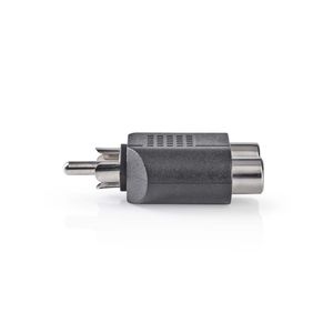 Nedis CAGB24940BK kabeladapter/verloopstukje RCA Male 2x RCA Female Zwart