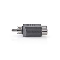 Nedis CAGB24940BK kabeladapter/verloopstukje RCA Male 2x RCA Female Zwart - thumbnail