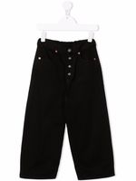 MM6 Maison Margiela Kids jean ample à patte de boutonnage - Noir