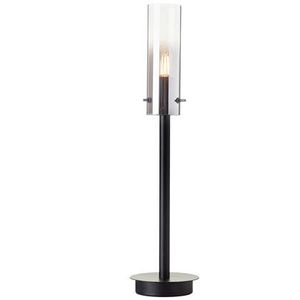 Brilliant Glasini Tafellamp - Ø 12 cm - Zwart/Gerookt Glas