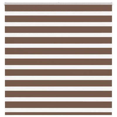 VidaXL Zebra rolgordijn 140x100 cm stofbreedte 135,9cm polyester bruin