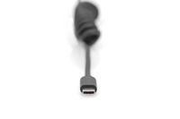 Digitus AK-300431-006-S USB-C Adapter [1x USB-C - 1x USB-C] Zwart Spiraalkabel 1 m - thumbnail
