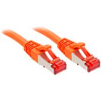 LINDY 47812 RJ45 Netwerkkabel, patchkabel CAT 6 S/FTP 7.50 m Oranje 1 stuk(s) - thumbnail