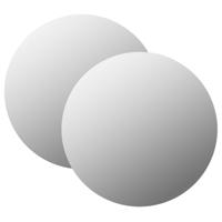 Wandspiegels 2 st rond 40 cm glas