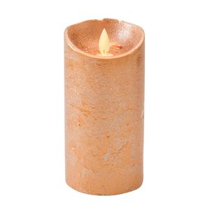 Anna Collection LED stompkaars - koper - 15 cm - met bewegende vlam - LED kaarsen