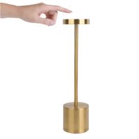 Design Led Diner tafellamp - Goud – Touch bediening – Dimbaar (Met ingebouwde Accu) - thumbnail