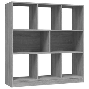 vidaXL Boekenkast 97,5x29,5x100 cm bewerkt hout grijs sonoma eiken