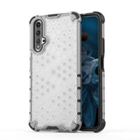 Schokbestendige honingraat PC + TPU Case voor Huaiwei Honor 20 (transparant)