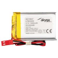 Akyga LP803450 Accupack Batterijgrootte: Speciaal LiPo 3.7 V 1500 mAh Akyga LP803450 Accupack Batterijgrootte: Speciaal LiPo 3.7 V 1500 mAh