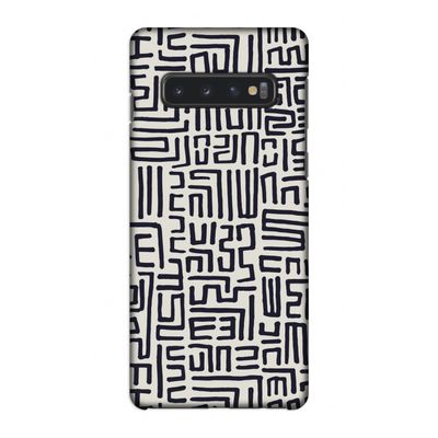 Moroccan Print: Samsung Galaxy S10 4G Volledig Geprint Hoesje