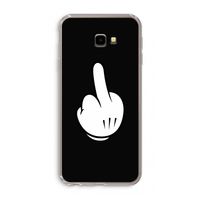 Middle finger black: Samsung Galaxy J4 Plus Transparant Hoesje Middle finger black: Samsung Galaxy J4 Plus Transparant Hoesje