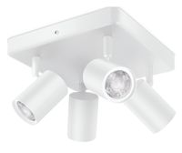WiZ 8719514554559 IMAGEO WiZ Spots 4x5W W 22-65K RGB SQ LED-plafondlamp LED 20 W Wit - thumbnail