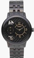 Horlogeband Fossil ME1100 Roestvrij staal (RVS) Zwart 18mm - thumbnail